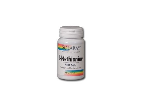 Solaray L-Methionine 500mg. 30 capsules. Solaray