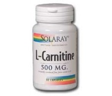 Solaray L-Carnitine 500mg. 30 capsules. Solaray