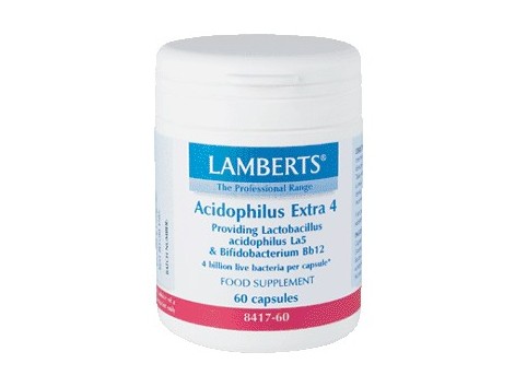 Lamberts Acidophilus Extra 4 sin Leche 60 cápsulas. Lamberts