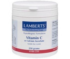 Lamberts Vitamina C como Ascorbato de Calcio en cristales 250mg.