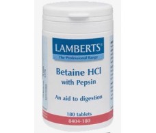 Lamberts Betaina HCI 324mg. / Pepsina NF 5mg. 180 comprimidos