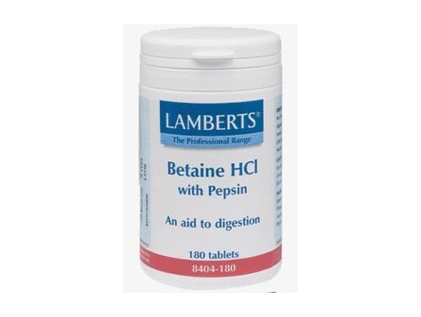 Lamberts Betaine HCI with Pepsin 180 Tabletten. Lamberts