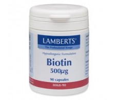 Lamberts Biotin 500 mcg. 90 Kapseln. Lamberts