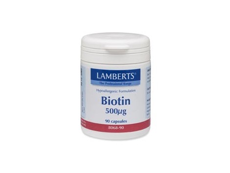 Lamberts Biotina 500mcg. 90 cápsulas. Lamberts
