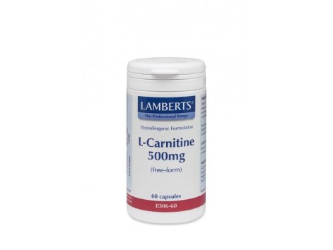 Lamberts L-Carnitina 500mg. 60 capsulas. Lamberts