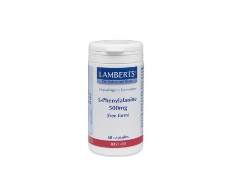 Lamberts L Fenilalanina 500mg. 60 capsulas. Lamberts