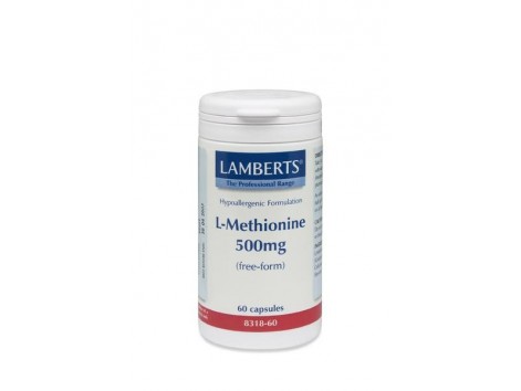 Lamberts L-Methionine 500mg. 60 capsules
