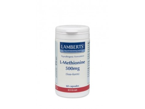 Lamberts L Metionina 500mg. 60 capsulas. Lamberts