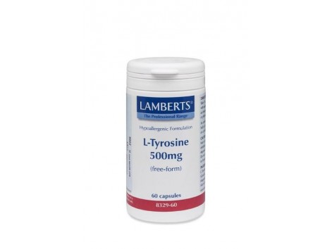 Lamberts L Tirosina 500mg. 60 capsulas. Lamberts