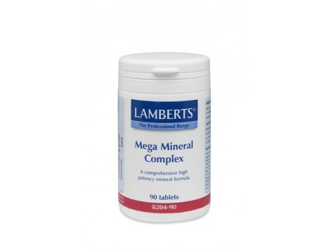 Lamberts Mega Mineral Complex Aminoquelado 90 comprimidos. Lambe