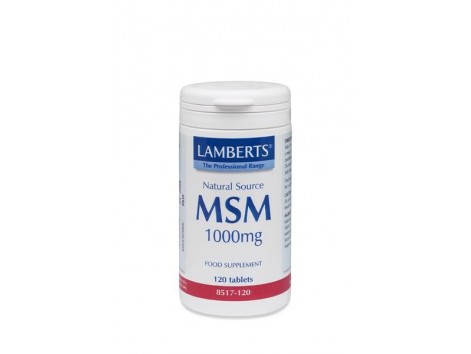 Lamberts MSM 1000mg. 120 comprimidos. Lamberts
