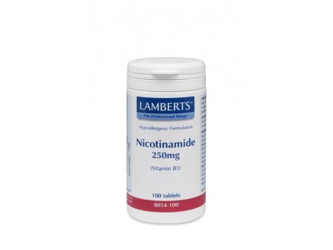 Lamberts Nicotinamida - Niacina - Vitamina B3 250mg. 100 comprim