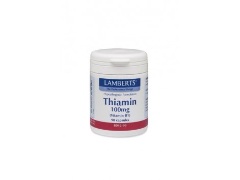 Lamberts Vitamina B1 Tiamina 100mg. 90 capsulas. Lamberts