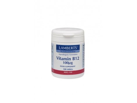 Lamberts Vitamina B12 100mcg. 100 comprimidos. Lamberts