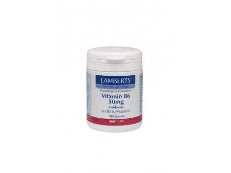 Lamberts Vitamin B6 (Pyridoxine) 50mg. 100 tablets