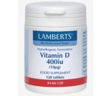 Lamberts Vitamina D 400ui. 120 comprimidos. Lamberts