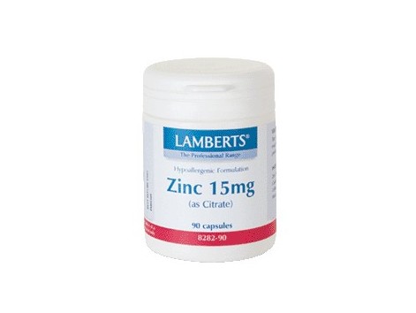 Lamberts Zinc como citrato 15mg. 90 capsulas. Lamberts