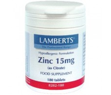 Lamberts Zinc como citrato 15mg. 180 comprimidos. Lamberts