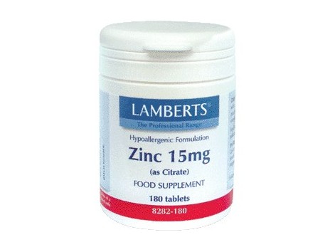 Lamberts Zinc como citrato 15mg. 180 comprimidos. Lamberts