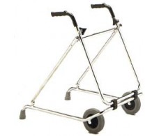 Folding walker with wheels