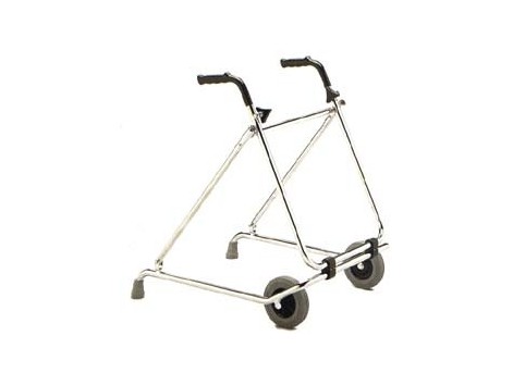 Folding walker with wheels