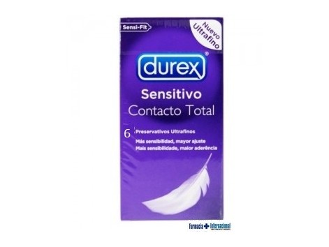 Durex Preservativo Sensitivo Contacto Total 6 unidades.