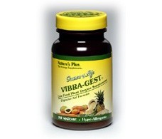 Nature's Plus 90 Vegicaps Vibra-Gest. Digestive Aid. Natures P