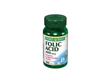 Nature's Bounty 400mg folic acid. 100 tablets