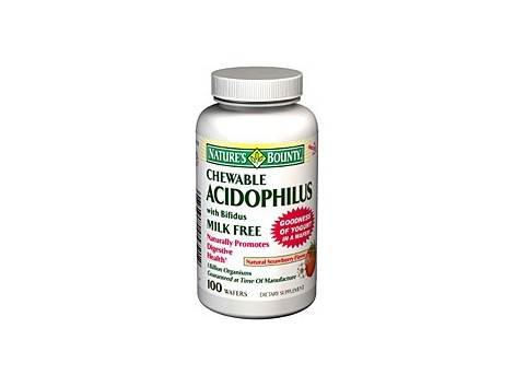 Nature's Bounty with bifidus acidophilus 100 chewable tablets