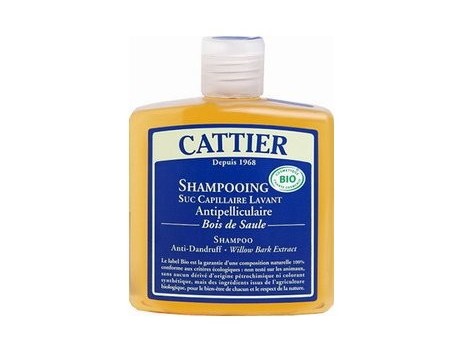 Cattier Shampoo Antischuppen-Willow Wood und Lavendel 250 ml.