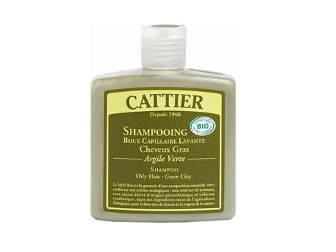 Cattier Clay Hair Shampoo Fatty-grün 250 ml