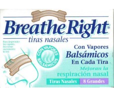 Tiras nasales Breathe Right balsamicas talla M medianas. 8 unida