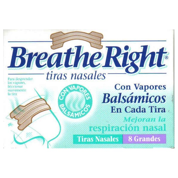 Tiras nasales Breathe Right balsamicas talla M medianas. 8 unida - FARMACIA  INTERNACIONAL