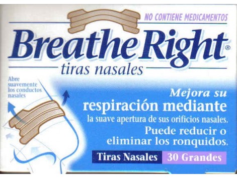 Tiras nasales Breathe Right clásicas talla L. 10 unidades