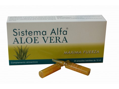 Alfa System Aloe Vera maximum strength. 20 ampoules