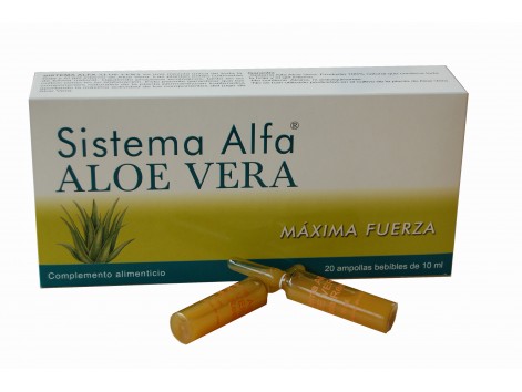 Sistema Alfa Aloe Vera Maxima fuerza. 20 ampollas