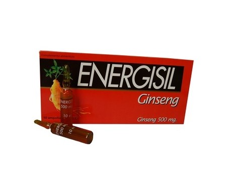 Energisil Ginseng 500mg. 10 ampollas