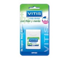 Vitis dental tape with fluoride and mint. 50m.