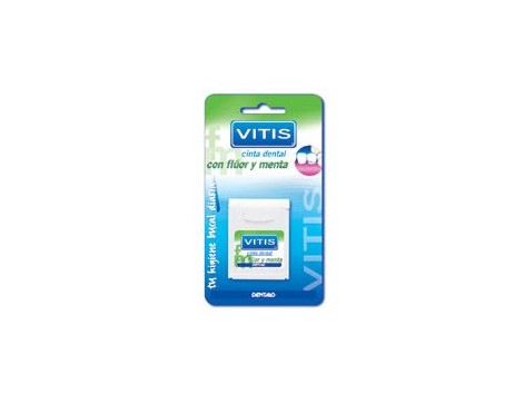 Vitis dental tape with fluoride and mint. 50m.