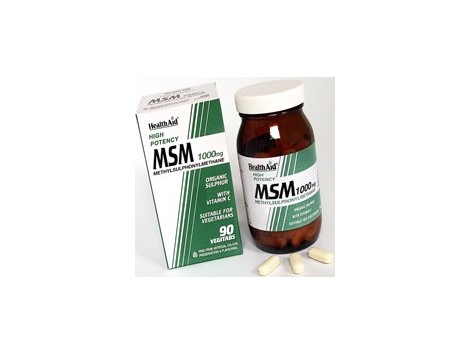 Health Aid MSM 1000mg. 90 comprimidos