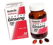 Health Aid Ginseng Koreano 250mg. 50 capsulas