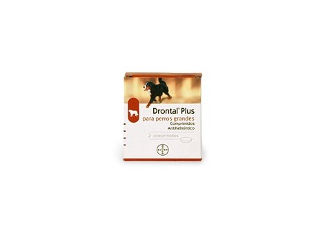 Drontal Plus para perros grandes +35kg. 2 comprimidos