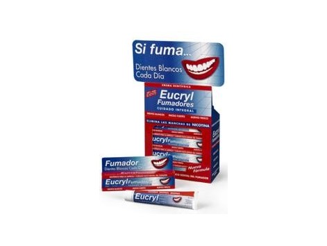 Eucryl fumadores pasta blanqueadora con fluor 75ml.