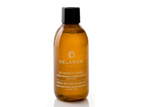 Delarom orange bath and shower gel 200ml.