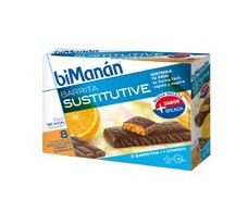 Bimanan chocolate bars and orange. 8 units