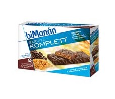 Bimanan Komplett crisp barras de chocolate. 8 unidades