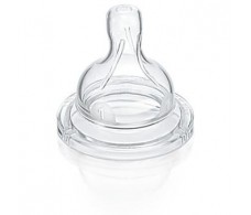 Avent 2 1-hole silicone teats. Newborn