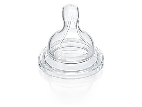 2 Avent silicone teats 2 hole. From 1 month
