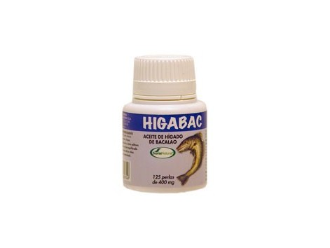 Higabac 125 perlas de 400 mg. Aceite de higado de bacalao