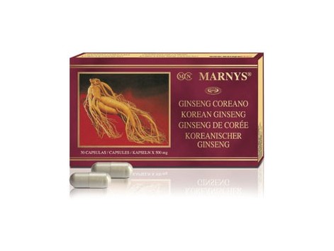 Marnys Ginseng Coreano 30 capsulas.